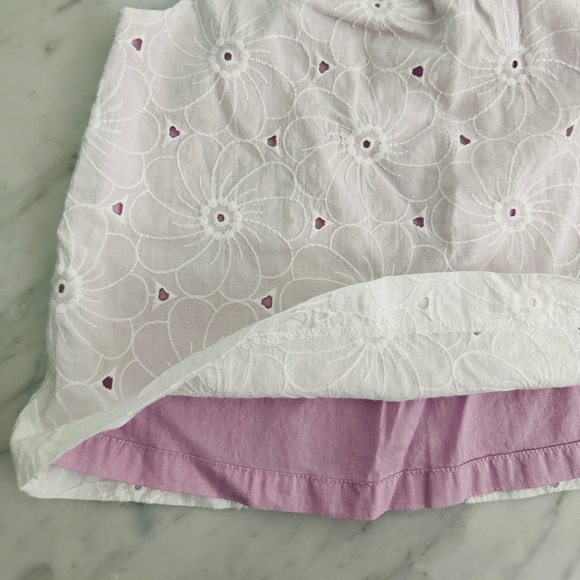 Janie and Jack Girls Eyelet Flower Top Size 4 - Picture 3 of 6